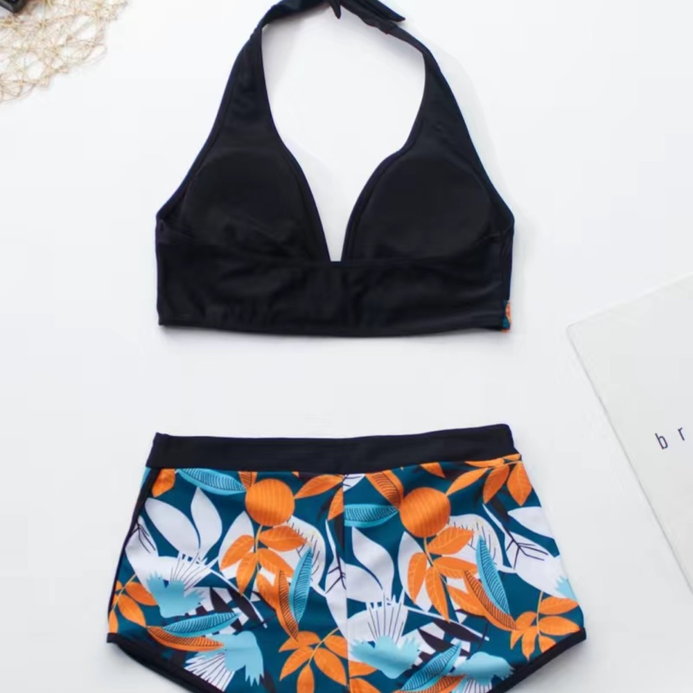 Floral print Deep V shape
